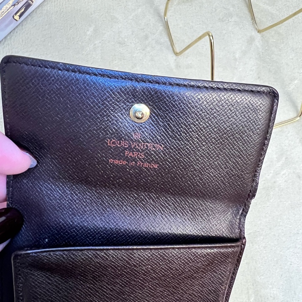Vintage 1999 Louis Vuitton Damier Ebene Elise Trifold Wallet - Picture 9 of 16